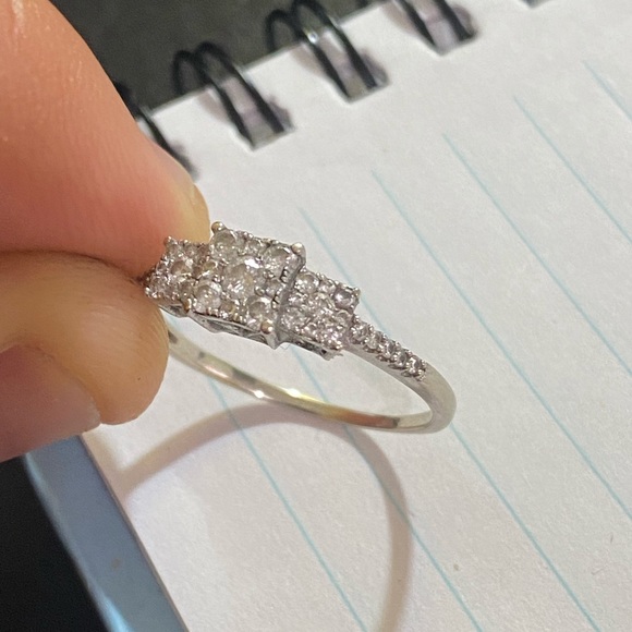 1/2 ct Diamond Three-Stone Ring in 10K White Gold - Picture 6 of 9